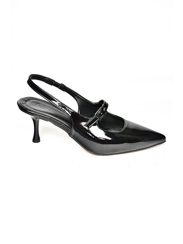 S4042006 Siyah Kadın Topuklu Ayakkabı - Görsel 2