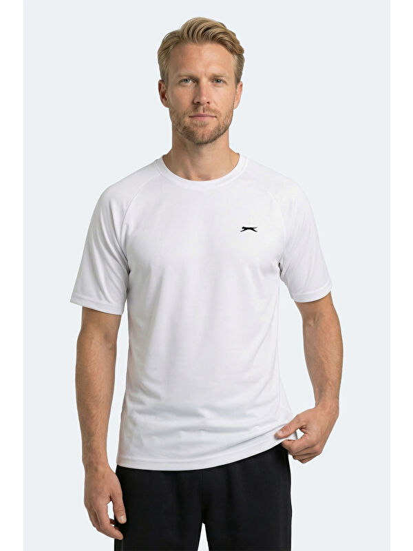 SLAZENGER RISING Erkek Beyaz Tişört