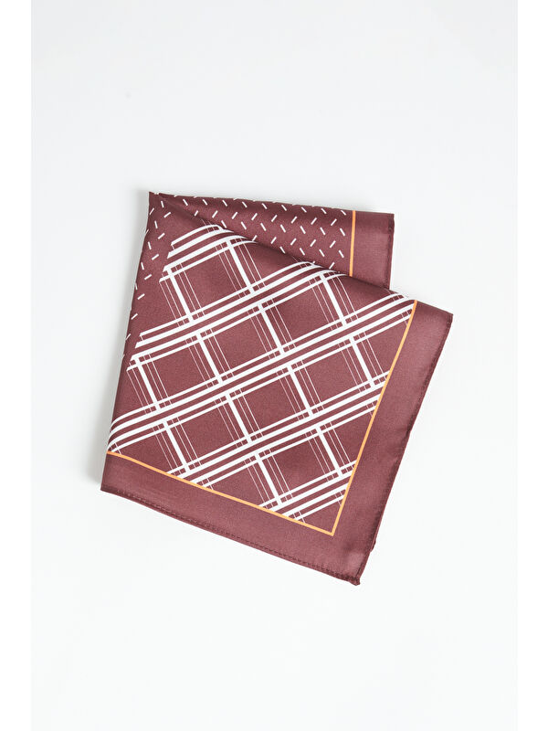 Altınyıldız Classics Erkek Bordo-Beyaz Desenli Mendil