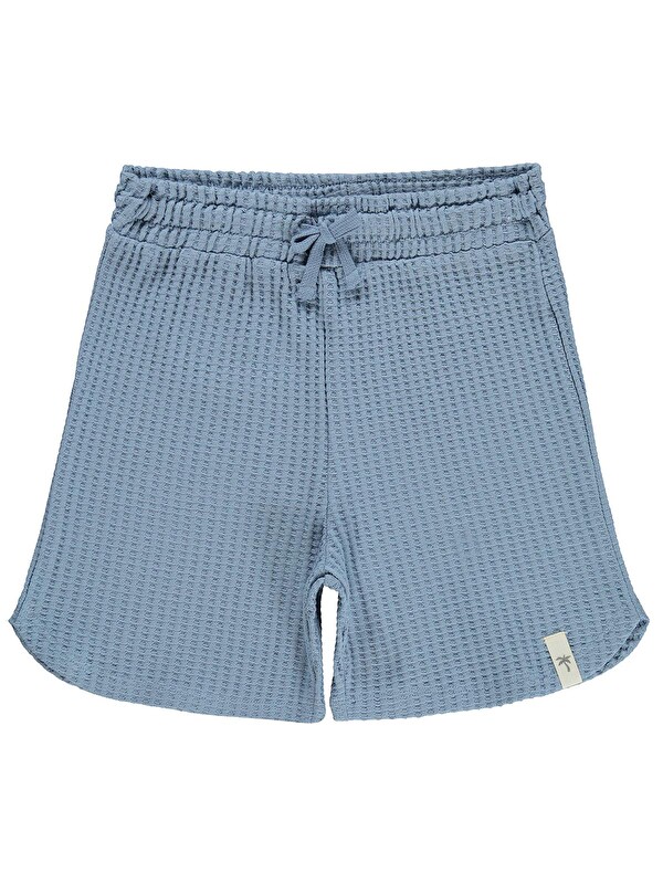 Civil Boys Basic Waffle 10-13 Yaş Şort - Mavi