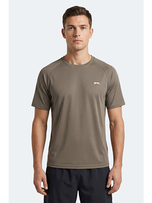 SLAZENGER RISING Erkek Kahve Tişört