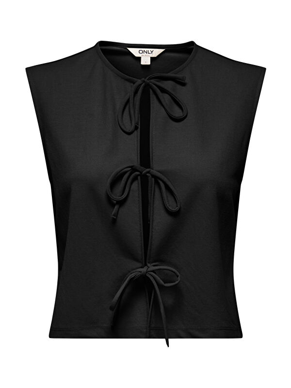 Only Onlsakura Regular Fit Yuvarlak Yaka Bağlama Detaylı Yelek 15366877
