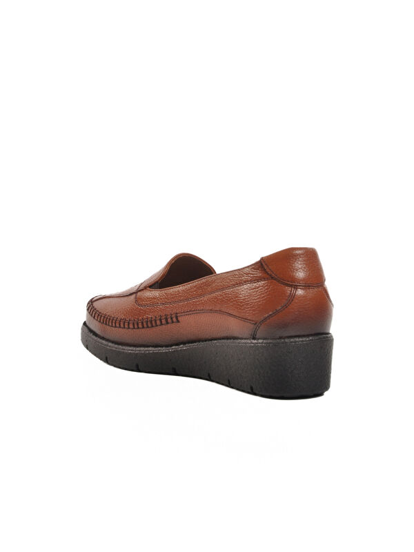 Taba Hakiki Deri Kadın Casual Ayakkabı BB096 Z - Görsel 5