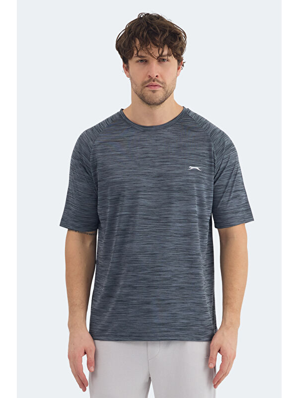SLAZENGER REDVALE Erkek Koyu Gri Tişört