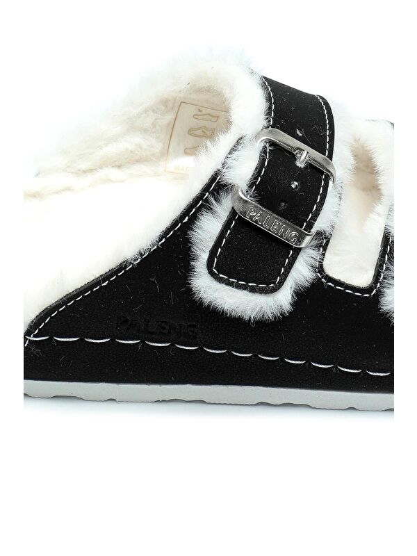 Mantar Taban Pelüşlü Kışlık Kadın Terlik - Görsel 4