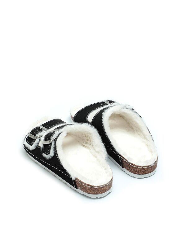 Mantar Taban Pelüşlü Kışlık Kadın Terlik - Görsel 11