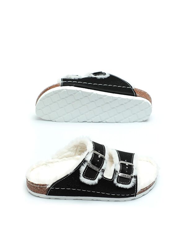 Mantar Taban Pelüşlü Kışlık Kadın Terlik - Görsel 13