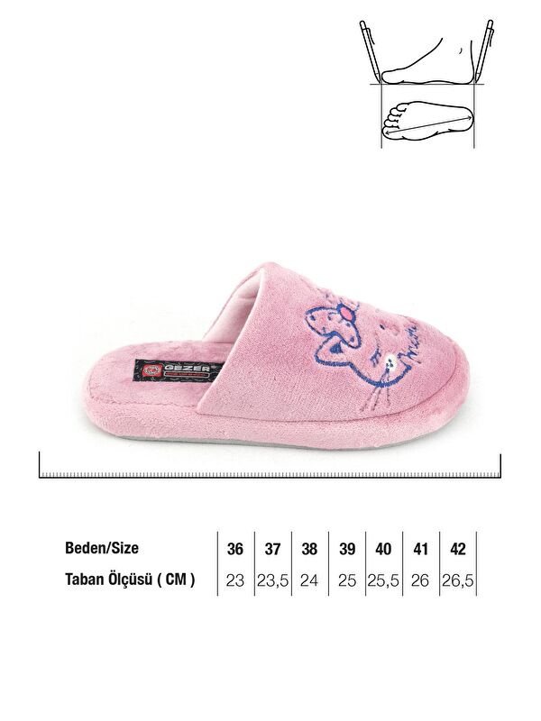 Kışlık Nakışlı Tasarım Fashion Ev Bahçe Kadın Terlik - Görsel 3