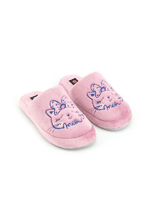 Kışlık Nakışlı Tasarım Fashion Ev Bahçe Kadın Terlik - Görsel 4