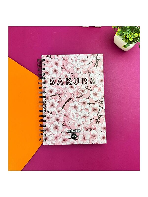 Bam Hediyelik Eşya Pembe Sakura Tasarımlı Konuşan Ajanda