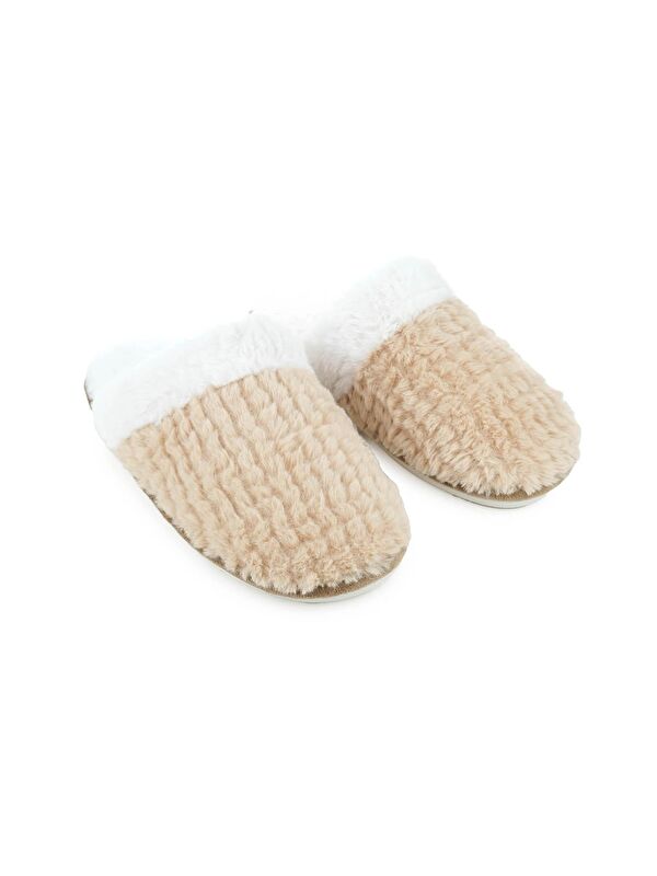 Kışlık İçi Pelüşlü Kadın Ev Terlik - Görsel 4