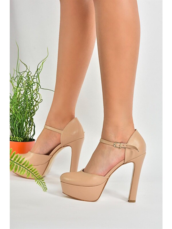 Fox Shoes Ten Platform Kalın Yüksek Topuklu Kadın Ayakkabı M246002109
