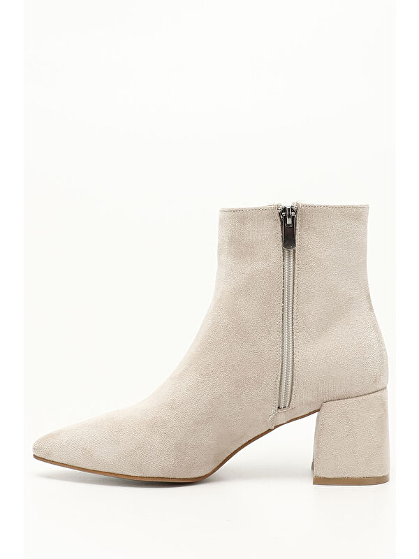 TEN Sivri Burun Topuklu Fermuarlı Kadın Günlük Bot 32153 - Görsel 4