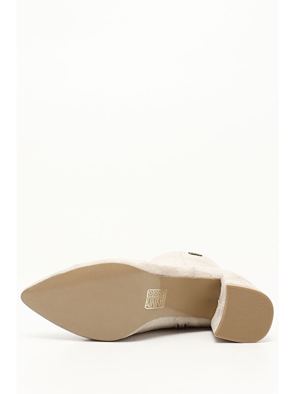 TEN Sivri Burun Topuklu Fermuarlı Kadın Günlük Bot 32153 - Görsel 5