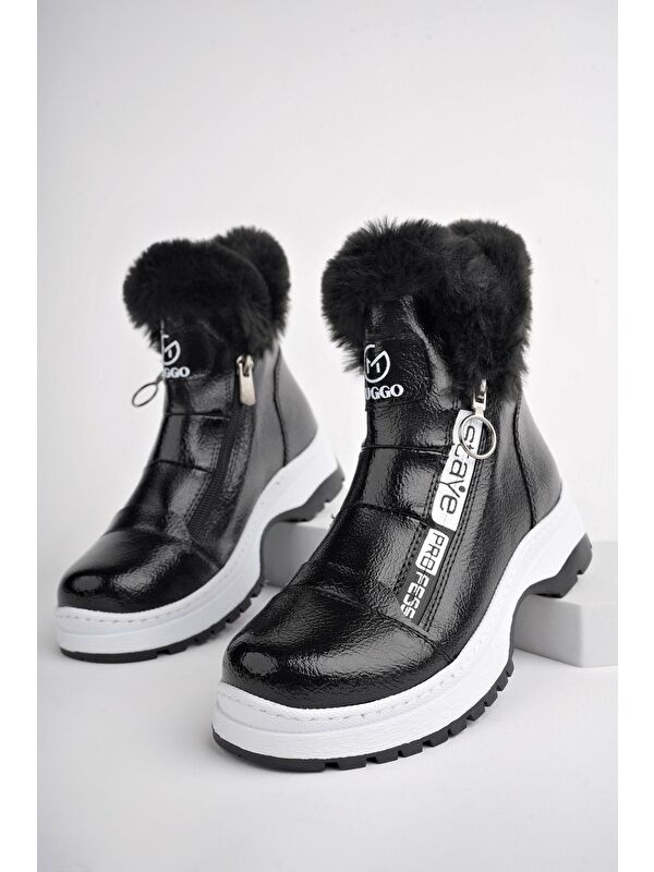 BUBBLE Kaymaz Taban İçi Kürklü Yandan Fermuarlı Çocuk Bot - Görsel 3