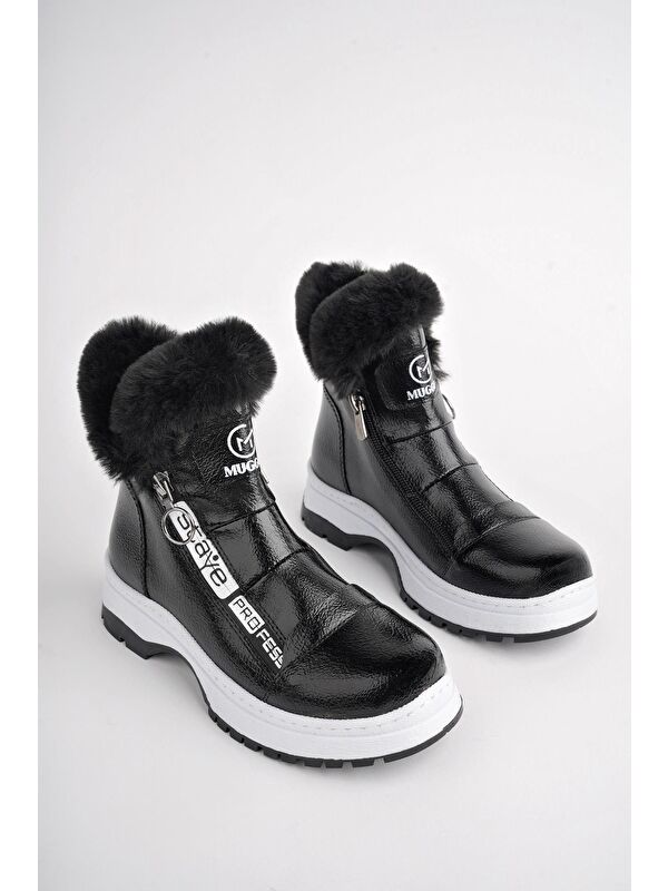 BUBBLE Kaymaz Taban İçi Kürklü Yandan Fermuarlı Çocuk Bot - Görsel 4