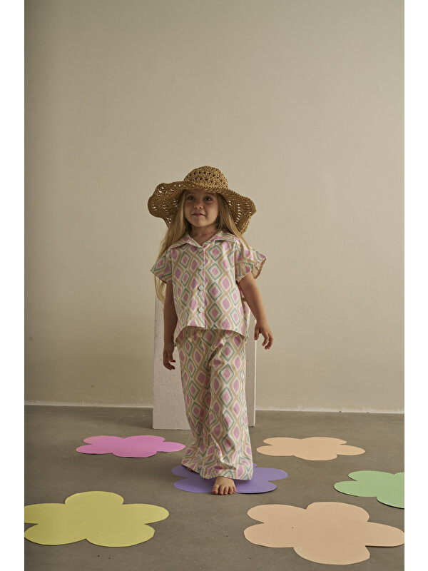 Oh La La Koala For Little Ones Pembe Color Parade Gabardin Yelekli Takım