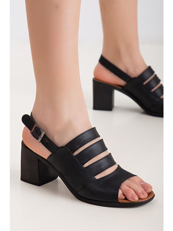 D1704 Kadın Klasik Topuklu Ayakkabı - Görsel 4