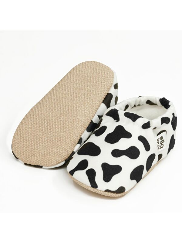 Desenli Bebek Patiği, Kaydırmaz Taban, Ev Kreş Ayakkabısı Panduf - Görsel 3