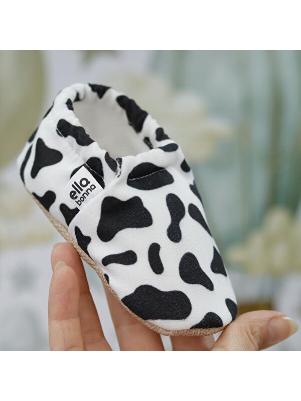 Desenli Bebek Patiği, Kaydırmaz Taban, Ev Kreş Ayakkabısı Panduf - Görsel 6