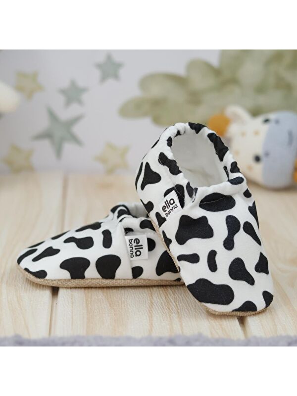 Desenli Bebek Patiği, Kaydırmaz Taban, Ev Kreş Ayakkabısı Panduf - Görsel 7