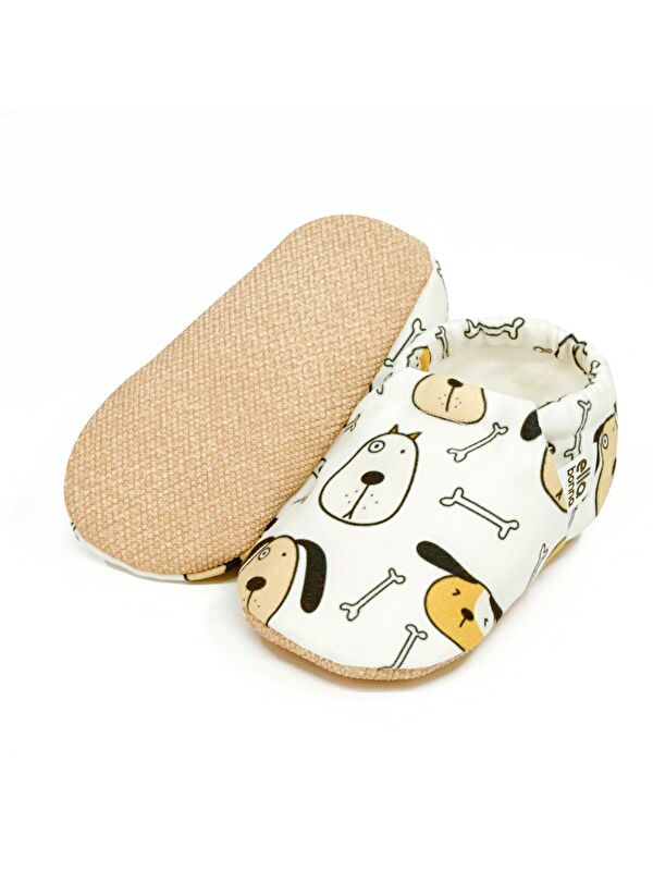 Desenli Bebek Patiği, Kaydırmaz Taban, Ev Kreş Ayakkabısı Panduf - Görsel 3