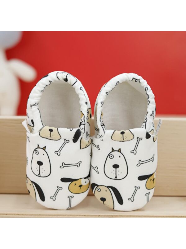 Desenli Bebek Patiği, Kaydırmaz Taban, Ev Kreş Ayakkabısı Panduf - Görsel 5