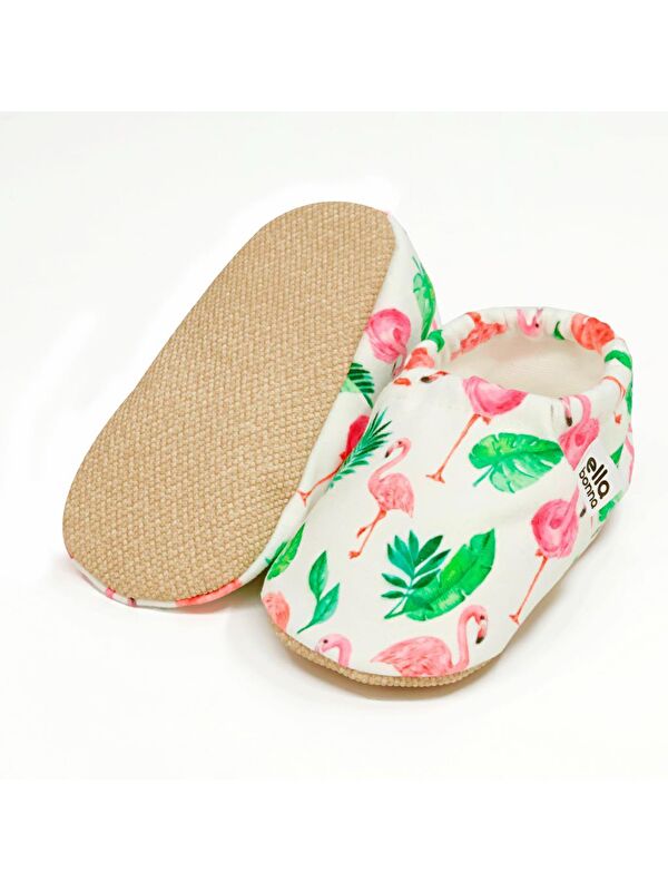 Desenli Bebek Patiği, Kaydırmaz Taban, Ev Kreş Ayakkabısı Panduf - Görsel 3