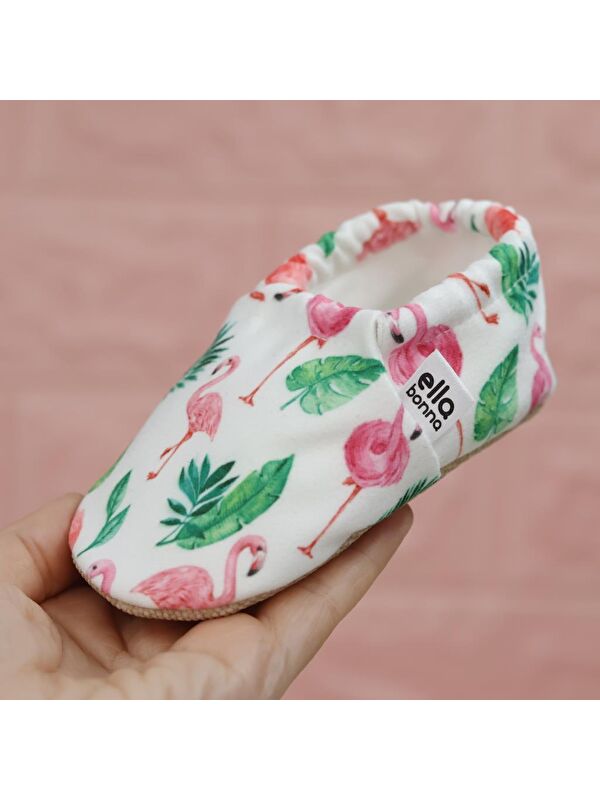 Desenli Bebek Patiği, Kaydırmaz Taban, Ev Kreş Ayakkabısı Panduf - Görsel 6