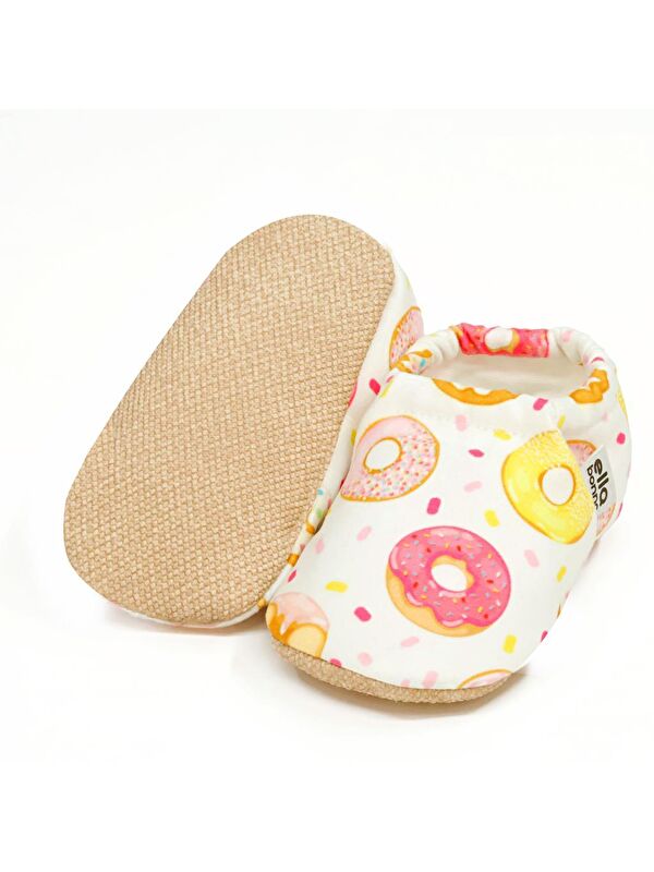 Desenli Bebek Patiği, Kaydırmaz Taban, Ev Kreş Ayakkabısı Panduf - Görsel 3