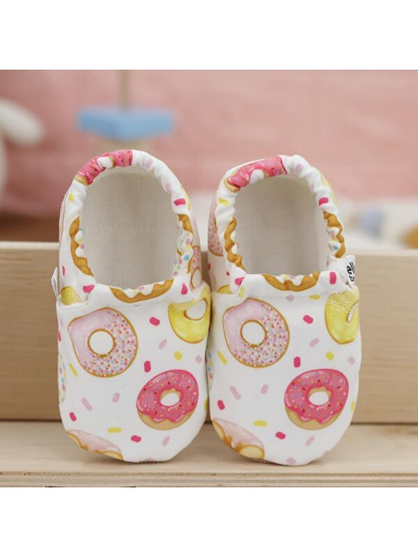 Desenli Bebek Patiği, Kaydırmaz Taban, Ev Kreş Ayakkabısı Panduf - Görsel 5