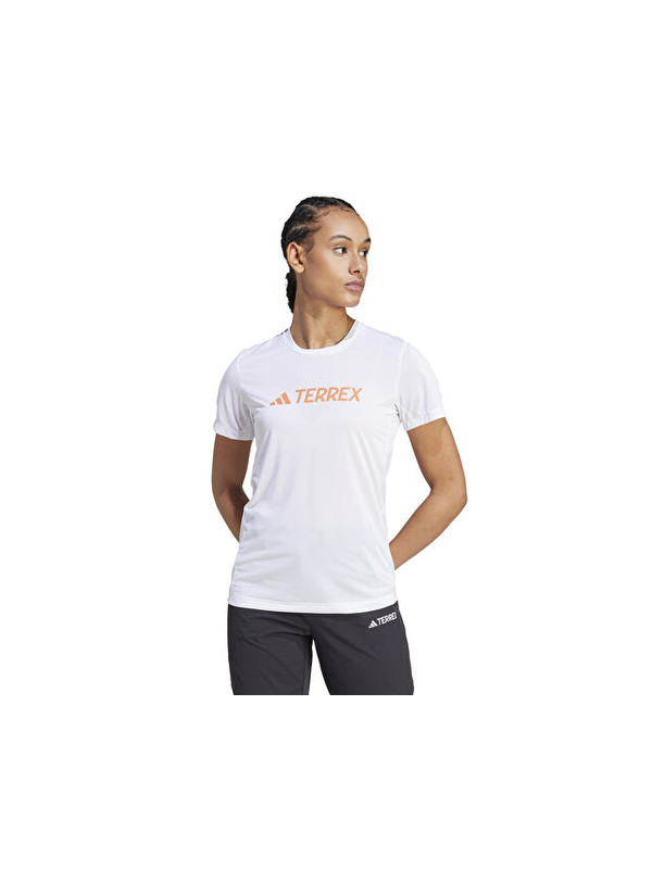 Adidas Terrex W Mt Log Tech T Kadın Koşu Tişörtü IY9421 Beyaz