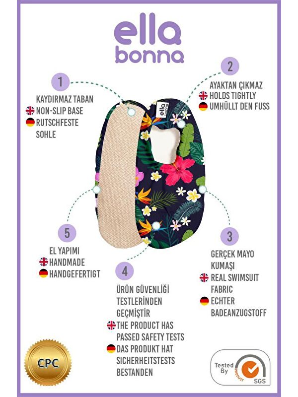 Bebek Çocuk Deniz Ayakkabısı, Kaydırmaz Taban, Unisex Havuz Patiği - Görsel 4