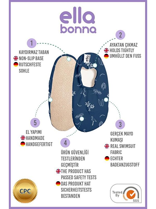 Bebek Çocuk Deniz Ayakkabısı, Kaydırmaz Taban, Unisex Havuz Patiği - Görsel 4