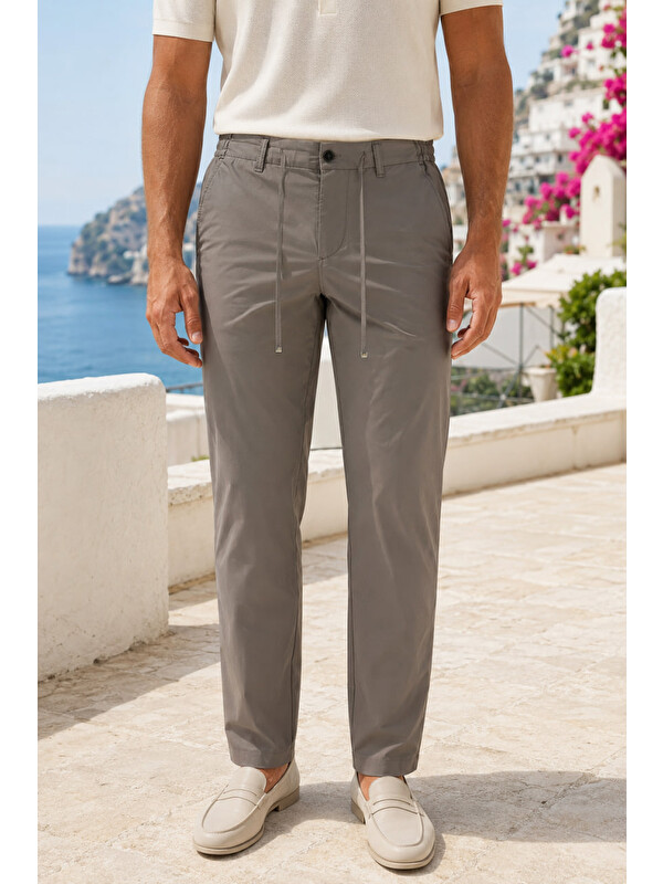 Danger Erkek Premium Poliamid Kumaş Comfort Fit Jogger Vizon Pantolon - 252DNGR