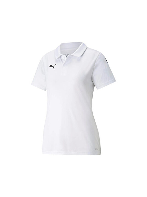Puma Teamliga Sideline Polo W Kadın Futbol Polo Yaka Tişört 65740804 Beyaz