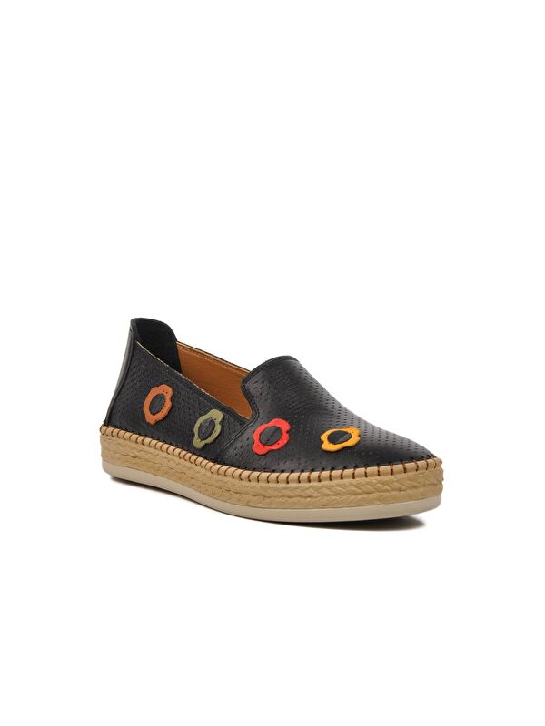 Siyah Hakiki Deri Anatomik Kadın Ayakkabı 394164 - Görsel 4