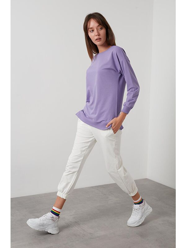 Lela Pamuklu Regular Fit Bisiklet Yaka Basic Sweat 5863569