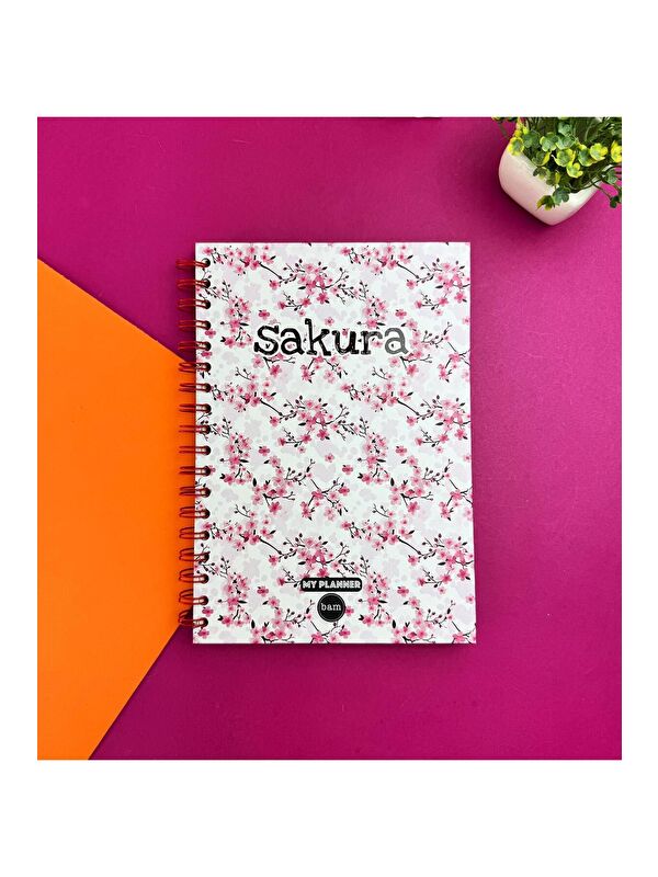 Bam Hediyelik Eşya Kırmızı Sakura Tasarımlı Konuşan Ajanda