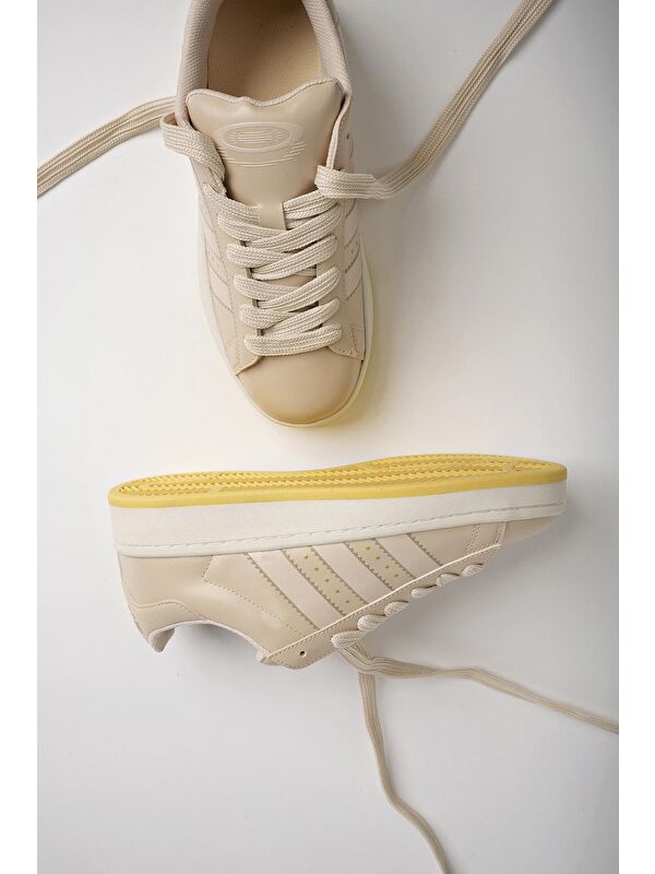 Kadın Ortopedik Günlük Bağcıklı Yürüyüş Koşu Sneaker Spor Ayakkabı - Görsel 3