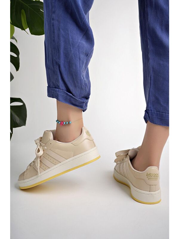 Kadın Ortopedik Günlük Bağcıklı Yürüyüş Koşu Sneaker Spor Ayakkabı - Görsel 8