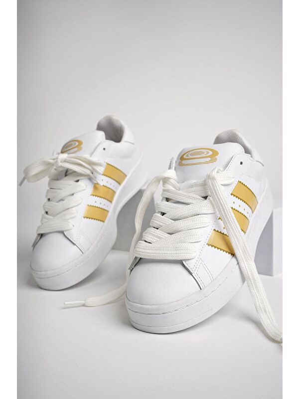 Kadın Ortopedik Günlük Bağcıklı Yürüyüş Koşu Sneaker Spor Ayakkabı - Görsel 6