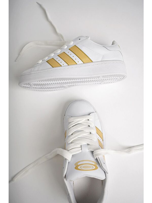 Kadın Ortopedik Günlük Bağcıklı Yürüyüş Koşu Sneaker Spor Ayakkabı - Görsel 7