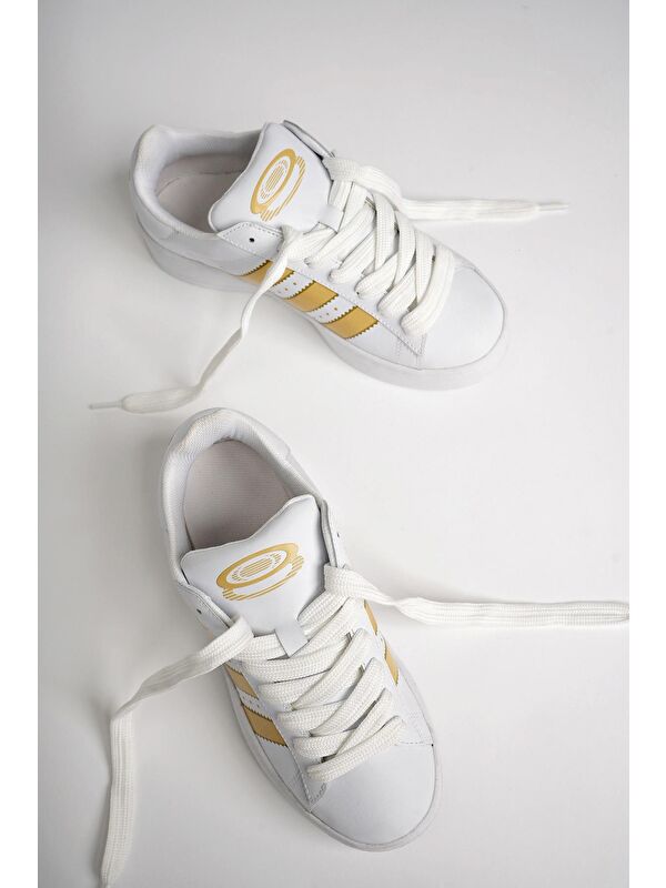 Kadın Ortopedik Günlük Bağcıklı Yürüyüş Koşu Sneaker Spor Ayakkabı - Görsel 9