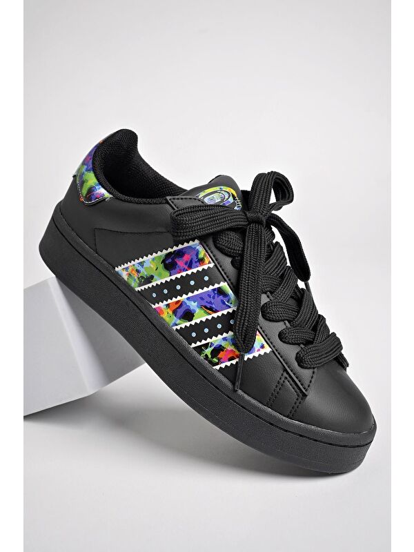 FLOWER Kadın Ortopedik Günlük Bağcıklı Yürüyüş Koşu Sneaker Spor Ayakkabı - Görsel 6