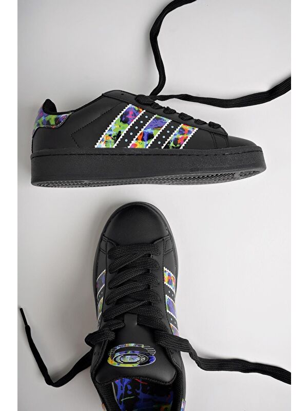 FLOWER Kadın Ortopedik Günlük Bağcıklı Yürüyüş Koşu Sneaker Spor Ayakkabı - Görsel 7