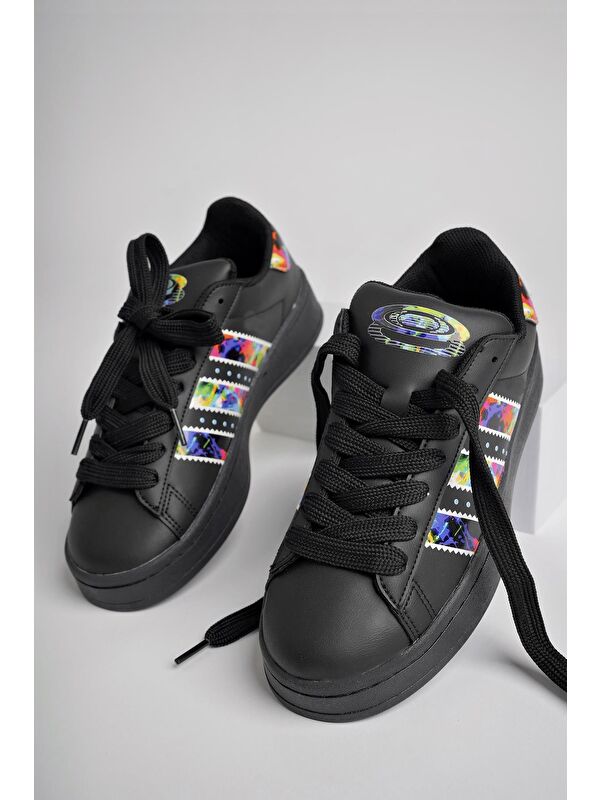 FLOWER Kadın Ortopedik Günlük Bağcıklı Yürüyüş Koşu Sneaker Spor Ayakkabı - Görsel 8