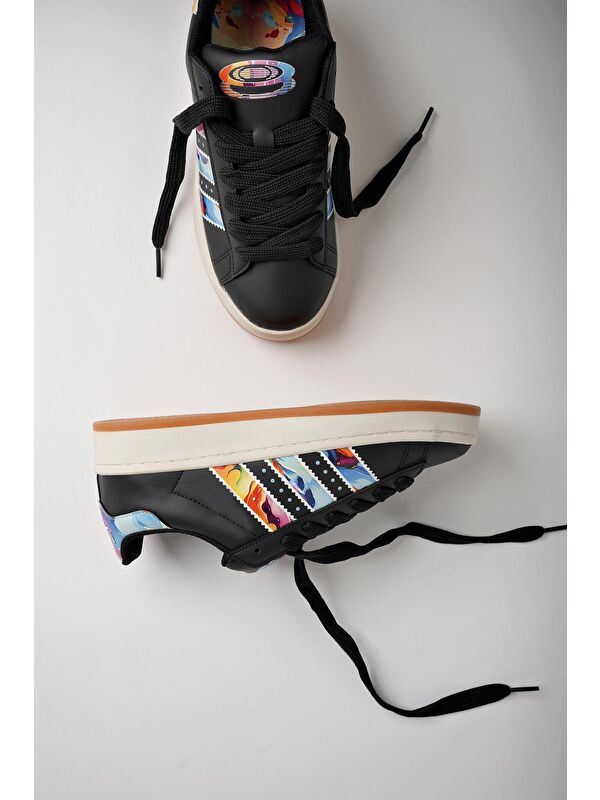 FLOWER Kadın Ortopedik Günlük Bağcıklı Yürüyüş Koşu Sneaker Spor Ayakkabı - Görsel 3