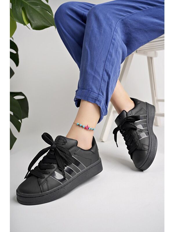 Kadın Ortopedik Günlük Bağcıklı Yürüyüş Koşu Sneaker Spor Ayakkabı - Görsel 7