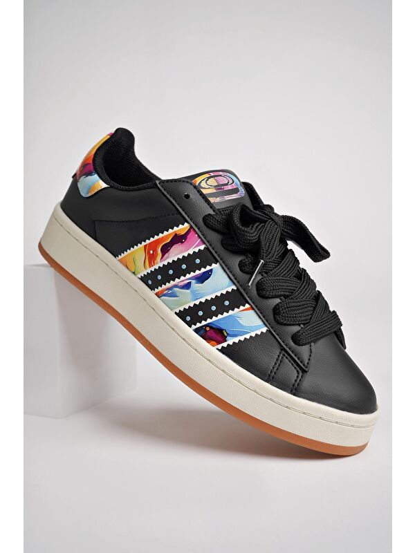 FLOWER Kadın Ortopedik Günlük Bağcıklı Yürüyüş Koşu Sneaker Spor Ayakkabı - Görsel 6